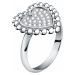 Morellato Romantický oceľový prsteň s čírymi kryštálmi Dolcevita SAUA14 56 mm