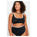 Trendyol Curve Black Bralette Bikini Top