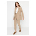 Trendyol Mink Blazer Jacket-Pants Woven Bottom-Top Suit