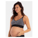 MAGIC Bodyfashion Podprsenka na dojčenie 'Mommy Nursing'  sivá / čierna
