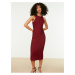 Burgundy Dress Trendyol - Women