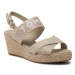 Tommy Hilfiger Espadrilky Seasonal Webbing Mid Wedge FW0FW07091 Béžová