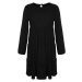 Trendyol Curve Black Plain A-line mini pletené šaty plus size