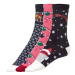 esmara® Dámske vianočné ponožky, 3 páry (navy modrá/ružová)