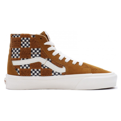 Vans  Sk8-hi tapered tufted check  Skate obuv Hnedá