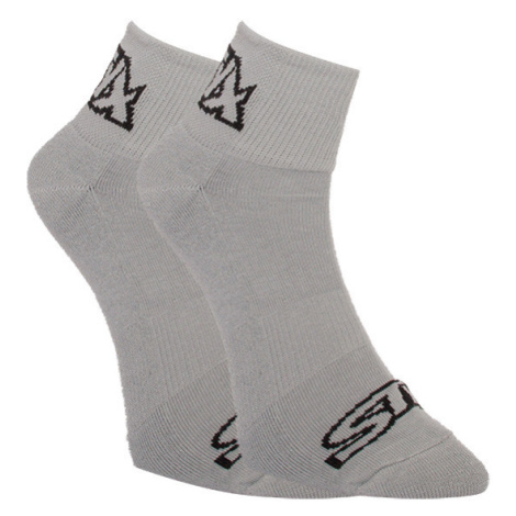 Ponožky Styx členkové sivé s čiernym logom (HK1062) L