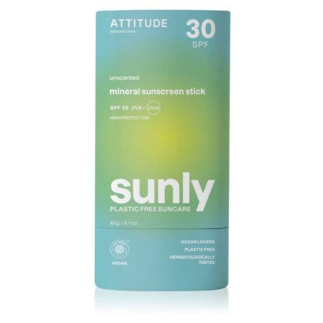 Attitude Sunly Sunscreen Stick minerálny krém na opaľovanie v tyčinke SPF 30 Orange Blossom