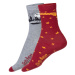 Dámske ponožky Harry Potter, 2 páry (Rokfort sivá/červená)