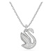 Swarovski Retiazka 'Swan pendant'  strieborná / priehľadná