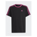 Adidas Tričko Essentials 3-Stripes Cotton Loose Fit Boyfriend T-Shirt IC3640 Čierna Loose Fit