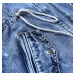 Voľná dámska džínsová bunda vo svetlo modrej denimovej farbe (POP7120-K) - P.O.P.SEVEN modrá jea