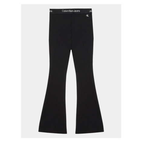 Calvin Klein Jeans Bavlnené nohavice Punto Tape Flare IG0IG02097 Čierna Slim Fit