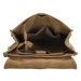 Beagles Béžový objemný kožený batoh „Saint Tropez“ 12L