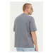 Bavlnené tričko Abercrombie & Fitch šedá farba, jednofarebné