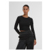 Women's Organic Cropped Longsleeve Black