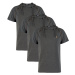 TRIPLE SET T8570 DEWBERRY HOODED MEN'S T-SHIRT-ANTHRACITE-ANTHRACITE-ANTHRACITE