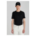 TRIČKO GANT SLIM MERCERIZED SS T-SHIRT BLACK