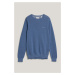 SVETER GANT COTTON PIQUE C-NECK DENIM BLUE MELANGE