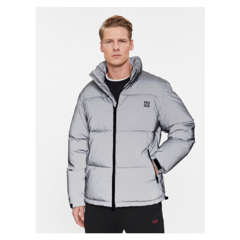 Hugo Vatovaná bunda Biron 2343 50496467 Sivá Regular Fit Hugo Boss