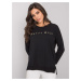 RUE PARIS Black blouse with inscription