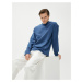 Koton 4WAM70124MK Men's Cotton Sweatshirt BLUE