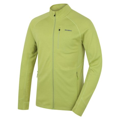 Men's Merino Wool Sweatshirt HUSKY Alou M bright green