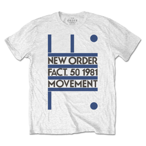 New Order tričko Movement Biela