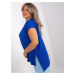 Cobalt blue blouse plus sizes with short sleeves