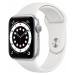Apple Watch Series 44mm stříbrný hliník s bílým sportovním řemínkem - SLEVA