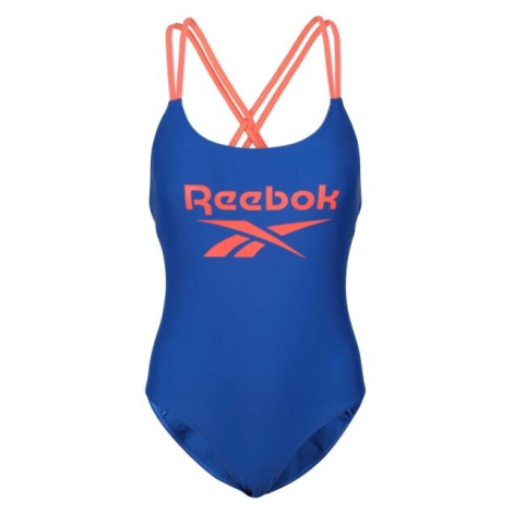 Modré športové jednodielne plavky