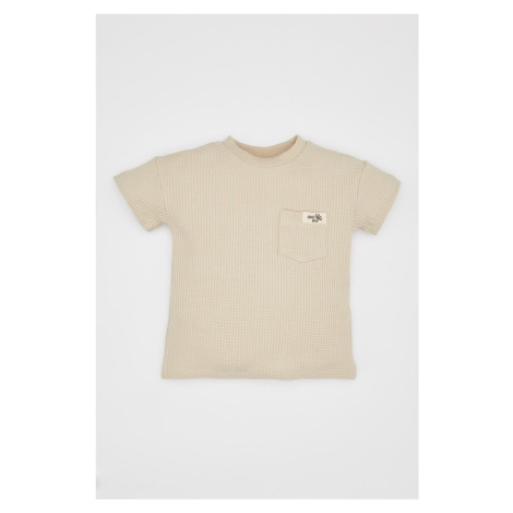 DEFACTO Baby Boy Crew Neck Waffle Short Sleeve T-Shirt