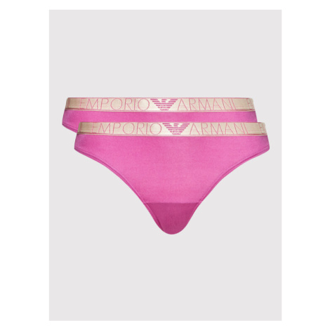 Emporio Armani Underwear Súprava 2 kusov stringových nohavičiek 163333 2R235 05873 Ružová