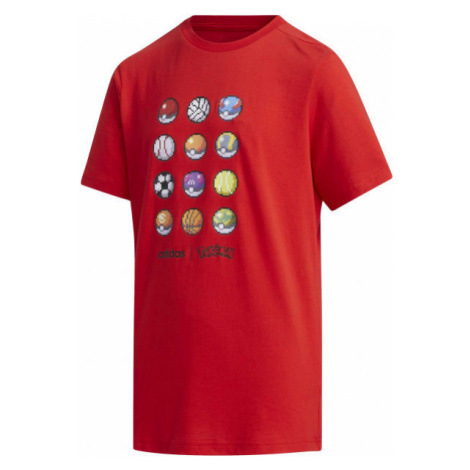 adidas YB PKM TEE červená - Chlapčenské tričko