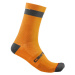 CASTELLI Cyklistické ponožky klasické - ALPHA 18 - oranžová