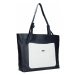 Dámska kožená kabelka Facebag Tera - modro-biela