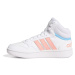 Dievčenská rekreačná obuv ADIDAS Hoops Mid 3.0 K cloud white acid red sky rush