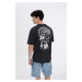 DEFACTO Regular Fit Crew Neck Back Printed Short Sleeve T-Shirt