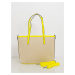 Béžová kabelka so žltým lemovaním OW-TR-MC879-yellow