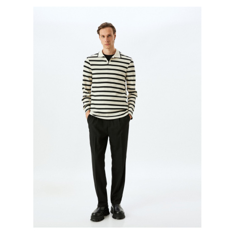 Koton Polo Neck Sweater Textured Cotton Blend