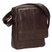 Pánska kožená taška cez rameno SendiDesign Petrson - tmavo hnedá