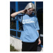 Madmext Blue Printed Oversized T-Shirt Mg1532.