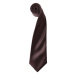 Premier Workwear Pánska saténová kravata PR750 Brown -ca. Pantone 476