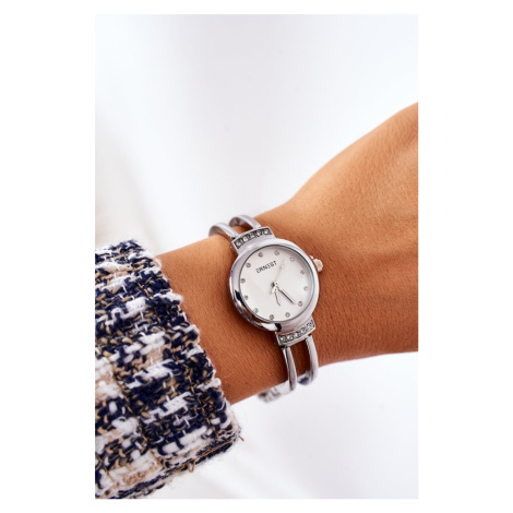 Small Watch On Bracelet With Cubic Zirconia ERNEST Silver