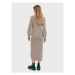 Vero Moda Úpletové šaty Valor 10271105 Béžová Slim Fit