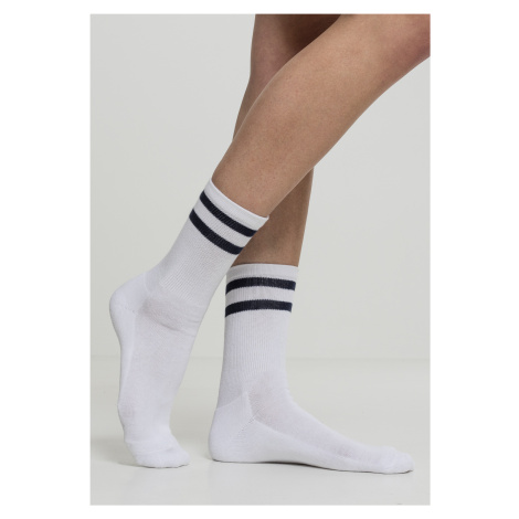Pánske ponožky Urban Classics 2-Stripe Socks 2 balenie bielo/modrá