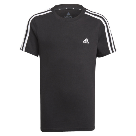 Detské bavlnené tričko čierne Adidas