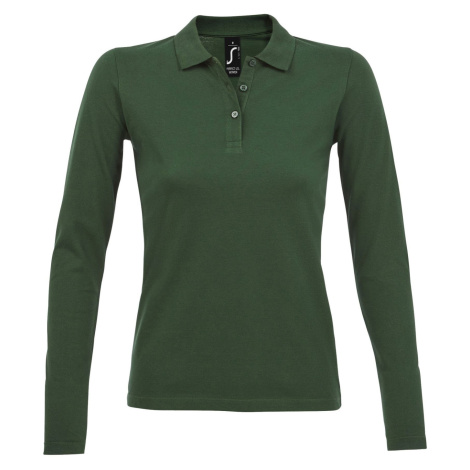 SOĽS Perfect Lsl Women Dámske polo tričko dlhý rukáv SL02083 Bottle green