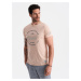 Men's printed t-shirt Ombre Casual Style - pale rose