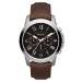 FOSSIL Analógové hodinky 'Grant'  hnedá / svetložltá / čierna / strieborná
