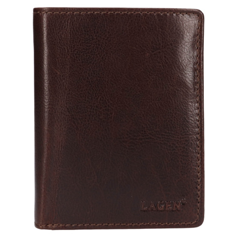 Pánska kožená peňaženka Lagen Apolos - tmavo hnedá